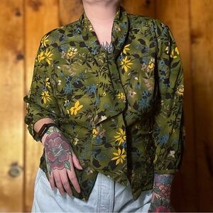 Vintage B.C.I The Classic Shirt Collection Floral 3/4 Sleeve Blouse